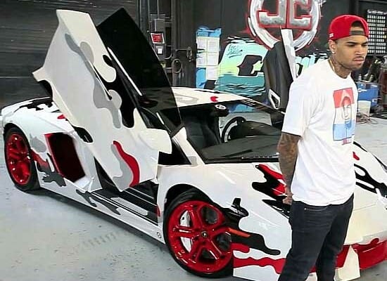 Chris Brown Lamborghini Aventador